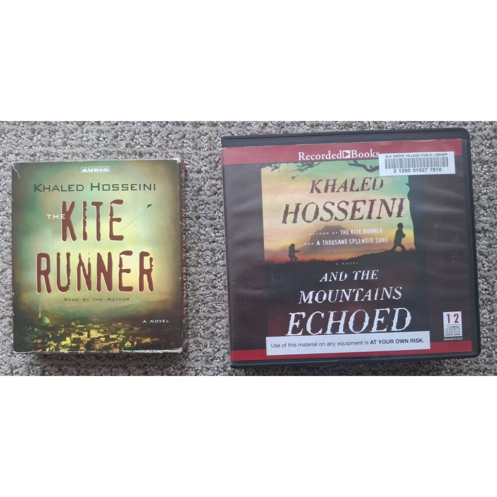Khaled Hosseini Lot of 2 Audiobooks Books on CD Ex Lib Literary Fiction Drama